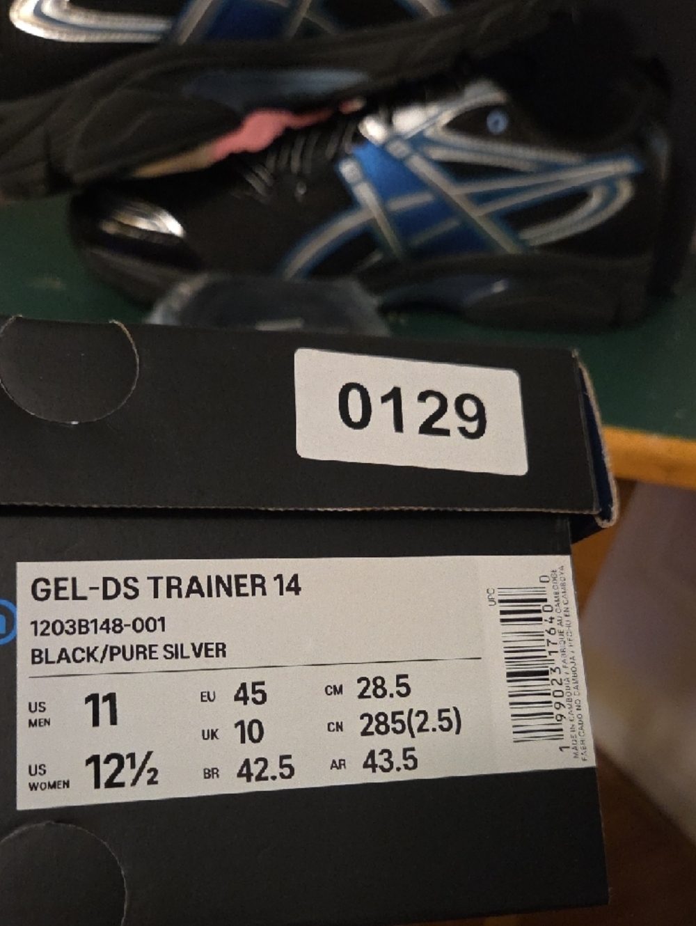 ASICS Black and Blue Men's Athletic Sneakers - Picture 2 of 13